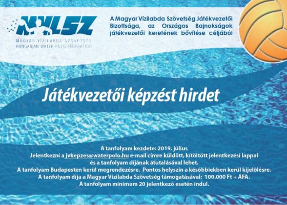 Játékvezetői képzést indít a Magyar Vízilabda Szövetség